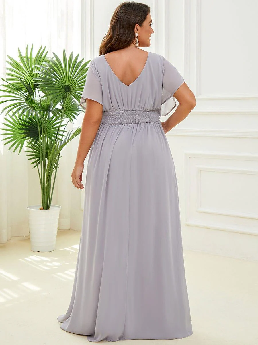 ever AMBRYN|Women's A-Line Empire Waist Chiffon Evening Party Maxi Dress - Image 36