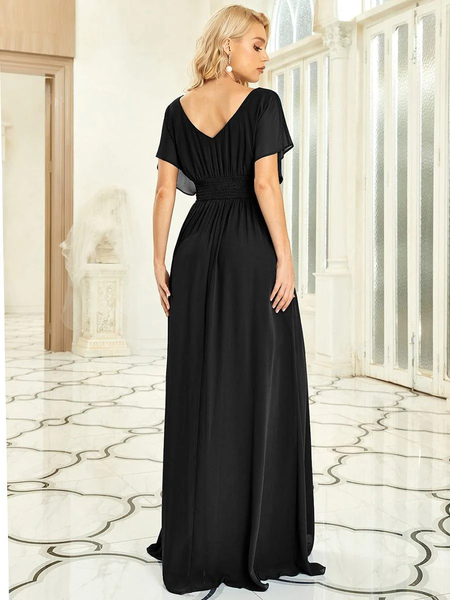 ever AMBRYN|Women's A-Line Empire Waist Chiffon Evening Party Maxi Dress - Image 39