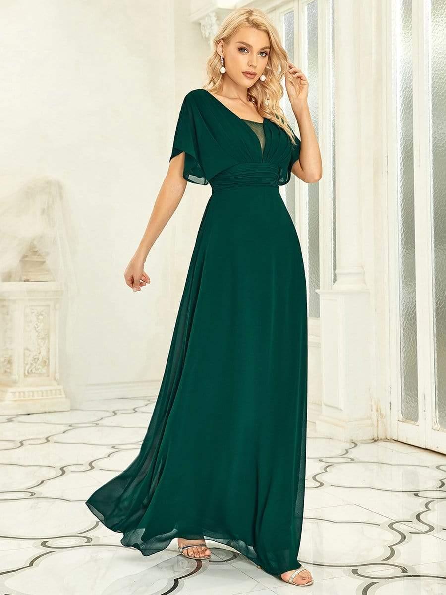 ever AMBRYN|Women's A-Line Empire Waist Chiffon Evening Party Maxi Dress - Image 4