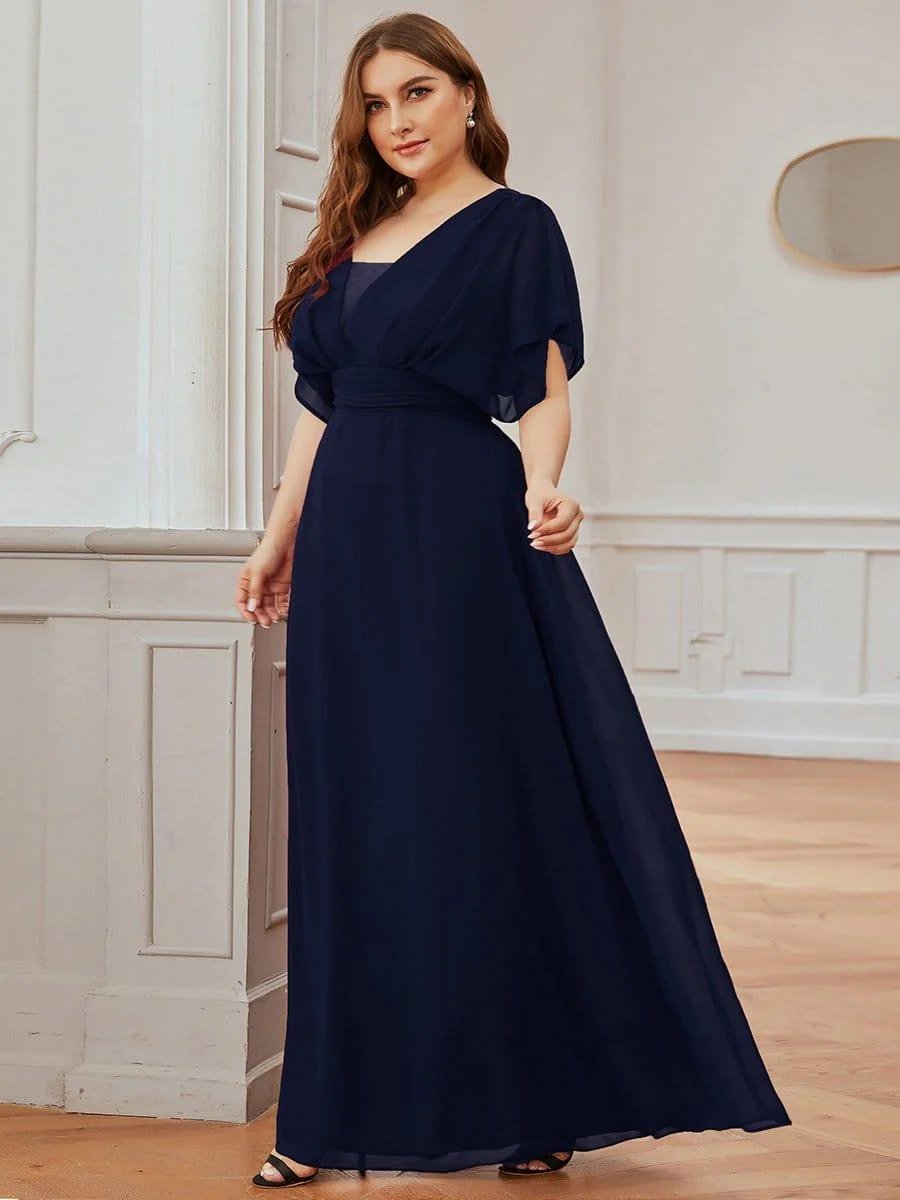 ever AMBRYN|Women's A-Line Empire Waist Chiffon Evening Party Maxi Dress - Image 51