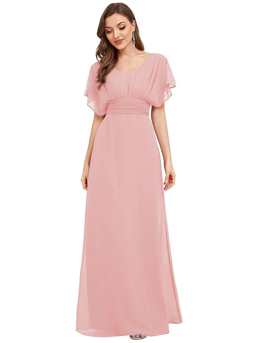 ever AMBRYN|Women's A-Line Empire Waist Chiffon Evening Party Maxi Dress - Image 52