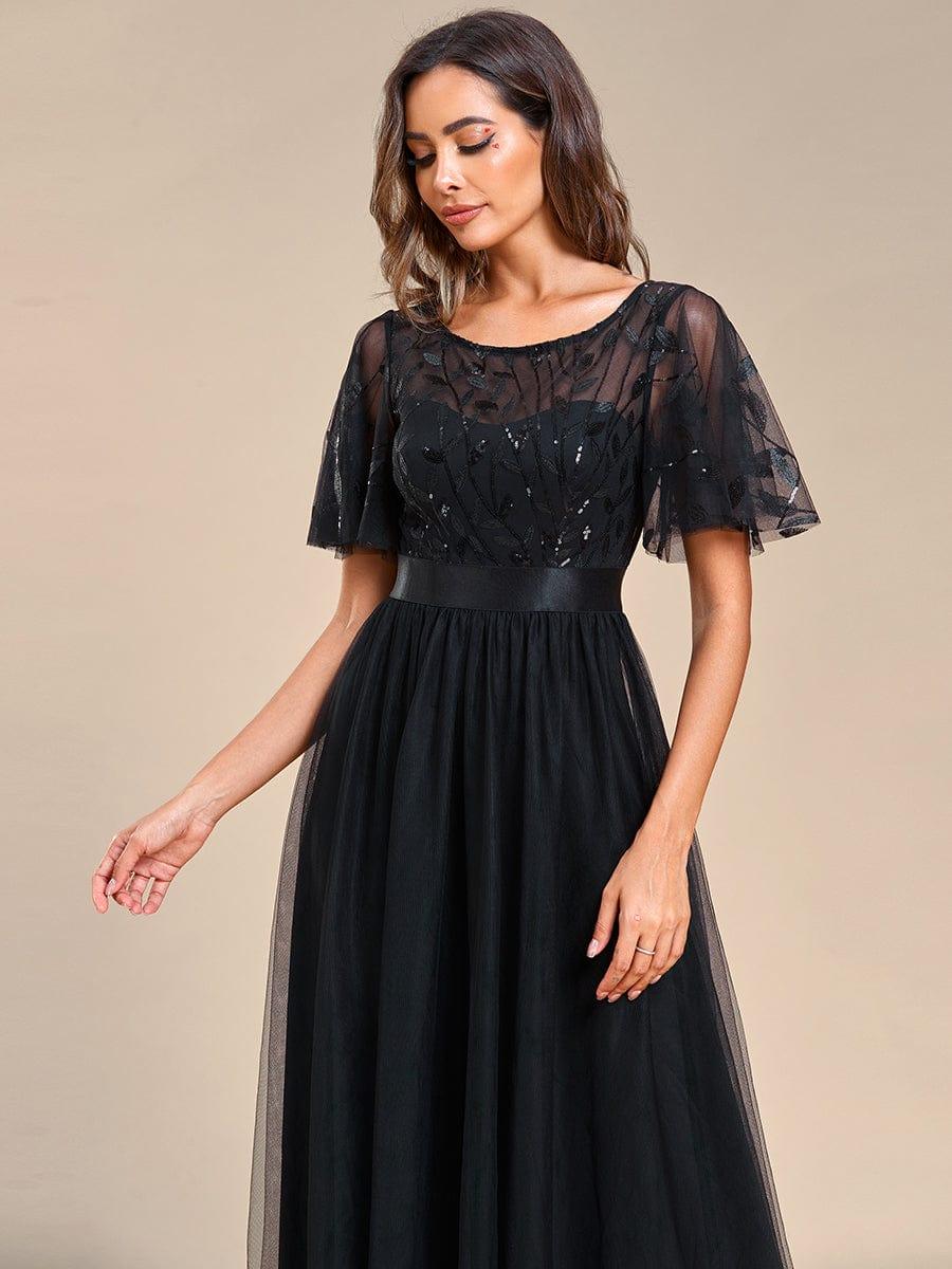 ever SAPHIR|Women's A-Line Short Sleeve Embroidery Floor Length Wedding Guest Dresses - Image 108