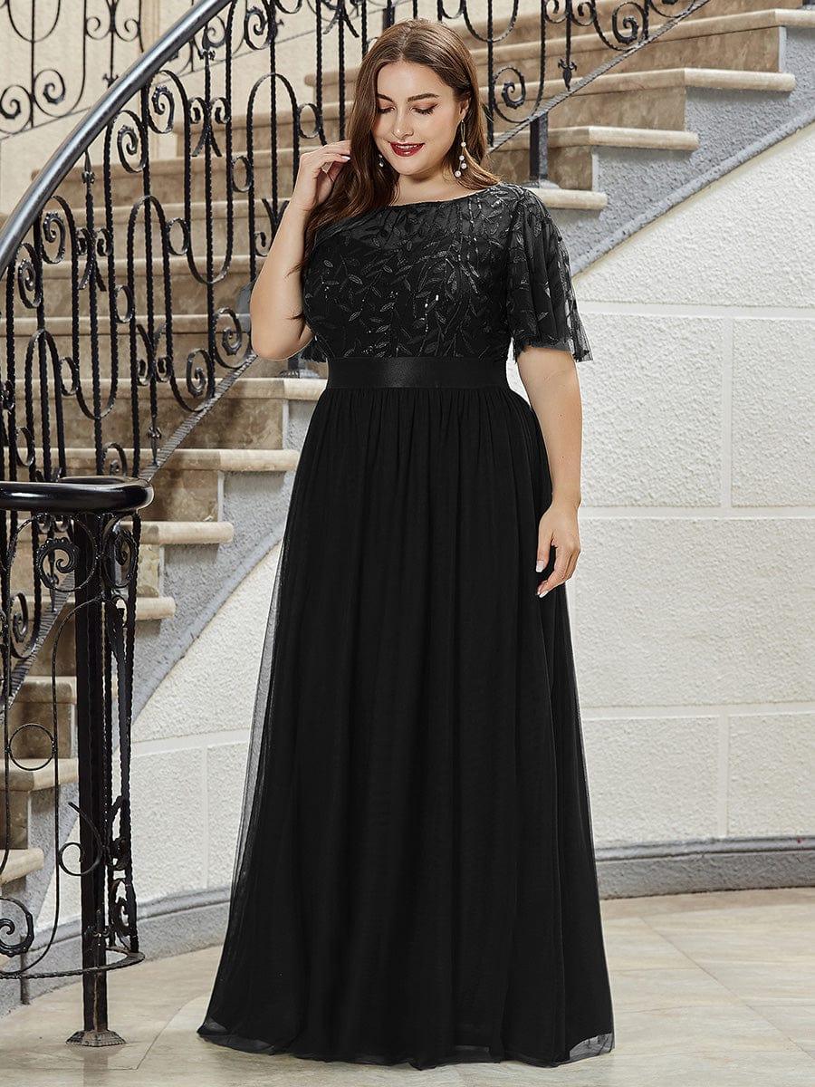 ever SAPHIR|Women's A-Line Short Sleeve Embroidery Floor Length Wedding Guest Dresses - Image 111