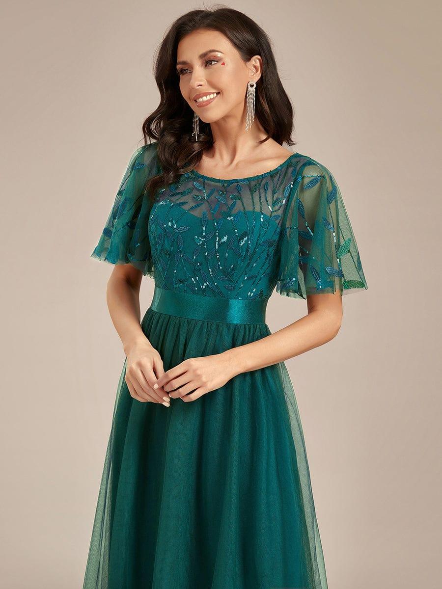 ever SAPHIR|Women's A-Line Short Sleeve Embroidery Floor Length Wedding Guest Dresses - Image 134
