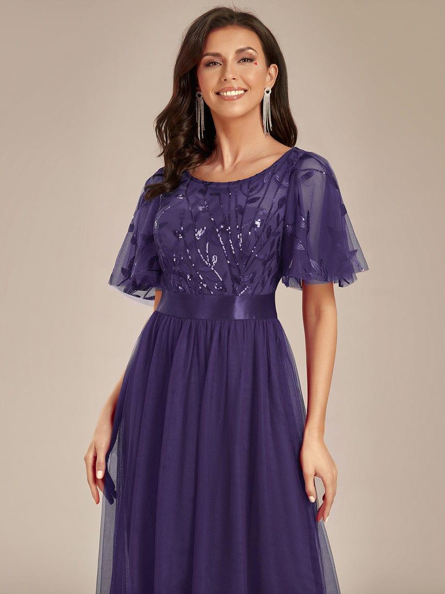 ever SAPHIR|Women's A-Line Short Sleeve Embroidery Floor Length Wedding Guest Dresses - Image 141