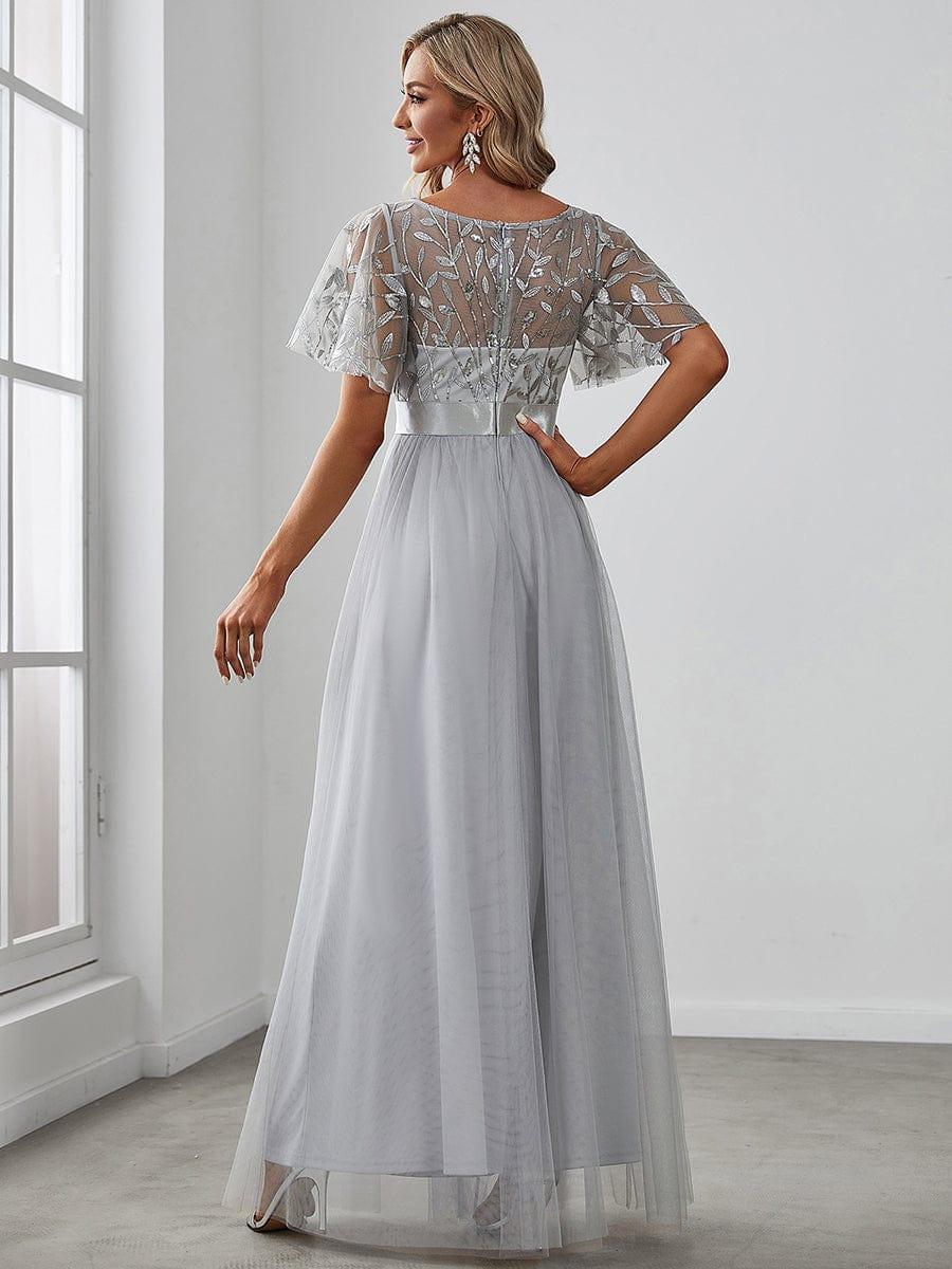 ever SAPHIR|Women's A-Line Short Sleeve Embroidery Floor Length Wedding Guest Dresses - Image 24