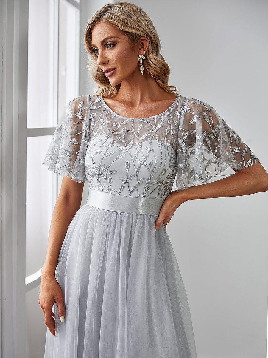 ever SAPHIR|Women's A-Line Short Sleeve Embroidery Floor Length Wedding Guest Dresses - Image 26