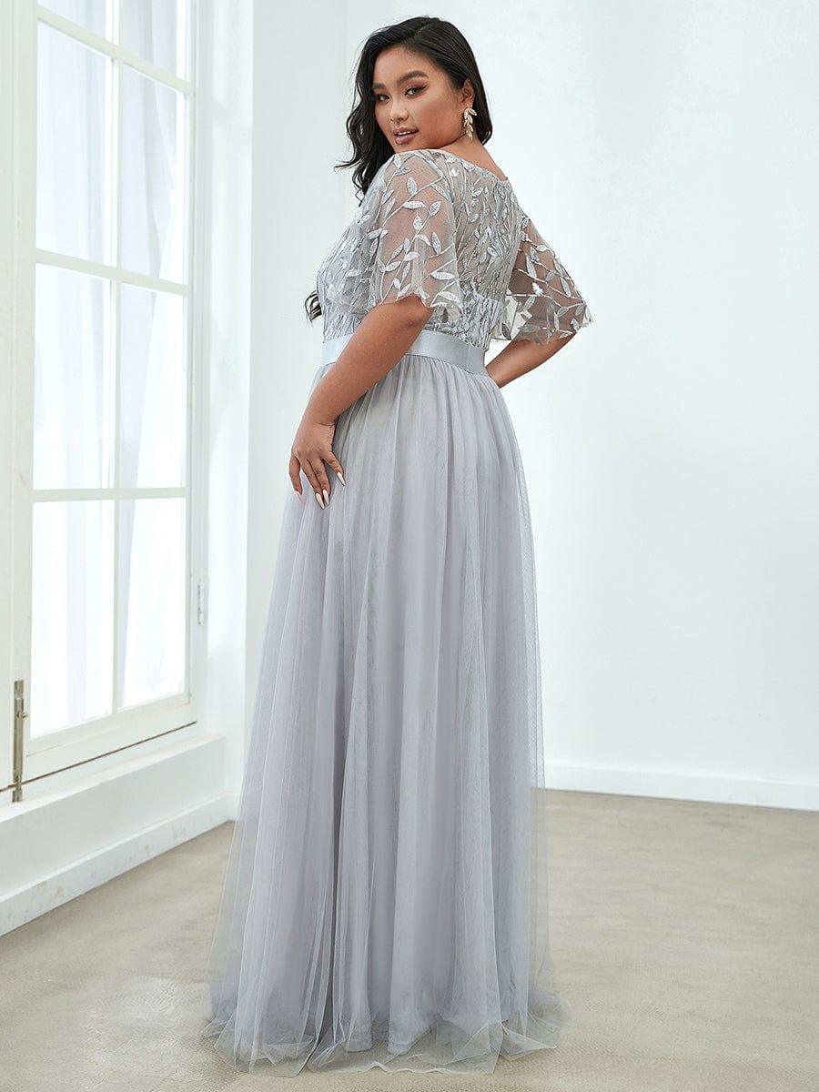 ever SAPHIR|Women's A-Line Short Sleeve Embroidery Floor Length Wedding Guest Dresses - Image 31