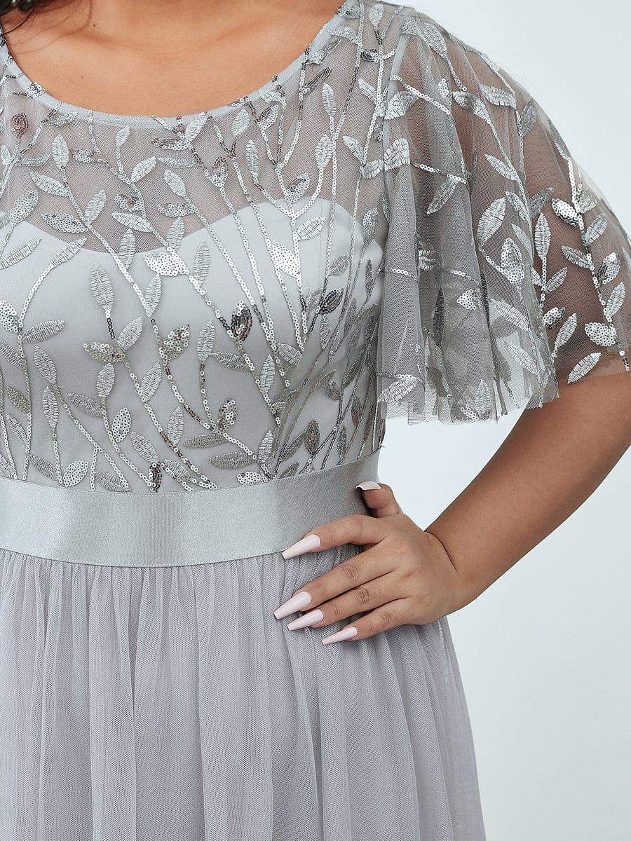 ever SAPHIR|Women's A-Line Short Sleeve Embroidery Floor Length Wedding Guest Dresses - Image 32