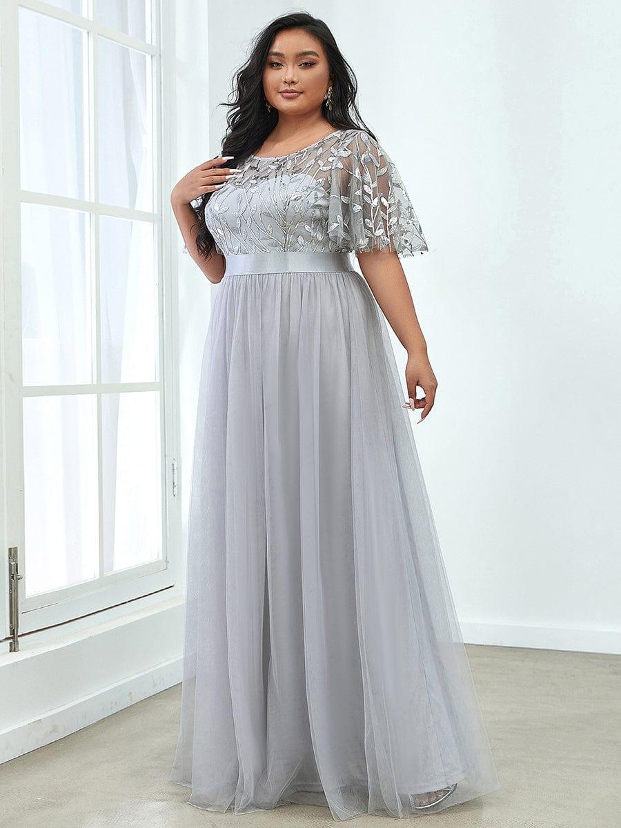 ever SAPHIR|Women's A-Line Short Sleeve Embroidery Floor Length Wedding Guest Dresses - Image 33