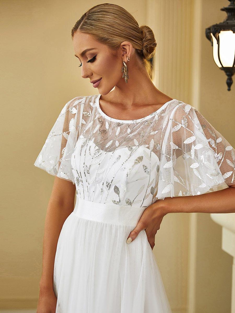 ever SAPHIR|Women's A-Line Short Sleeve Embroidery Floor Length Wedding Guest Dresses - Image 45