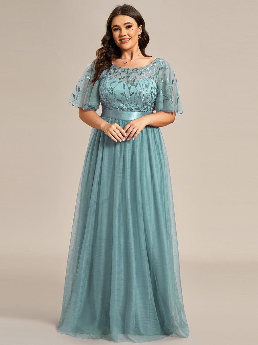 ever SAPHIR|Women's A-Line Short Sleeve Embroidery Floor Length Wedding Guest Dresses - Image 71