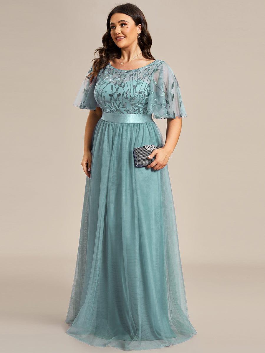 ever SAPHIR|Women's A-Line Short Sleeve Embroidery Floor Length Wedding Guest Dresses - Image 74