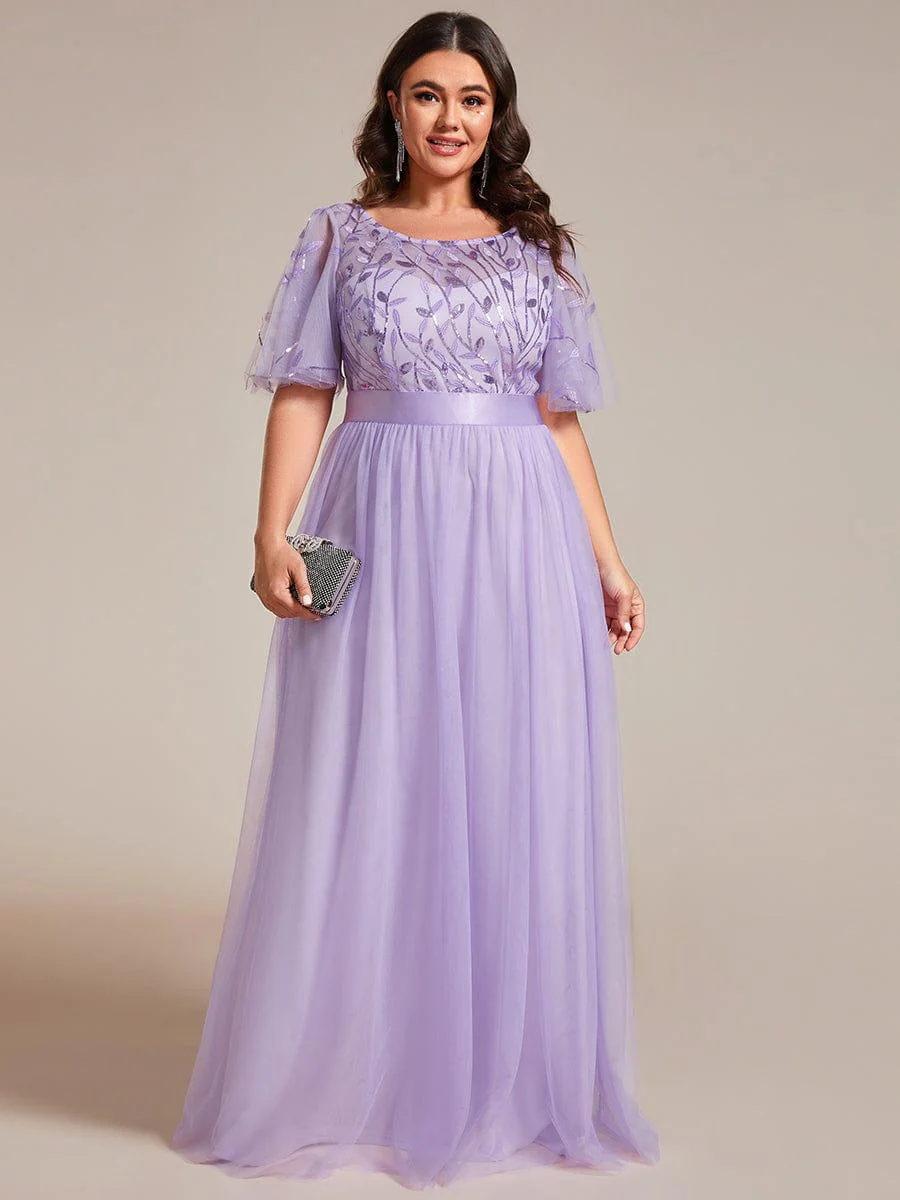 ever SAPHIR|Women's A-Line Short Sleeve Embroidery Floor Length Wedding Guest Dresses - Image 81