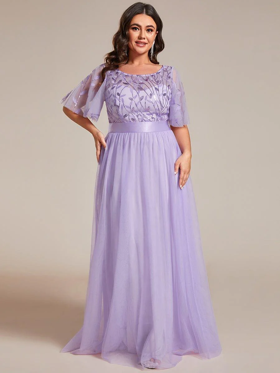 ever SAPHIR|Women's A-Line Short Sleeve Embroidery Floor Length Wedding Guest Dresses - Image 84