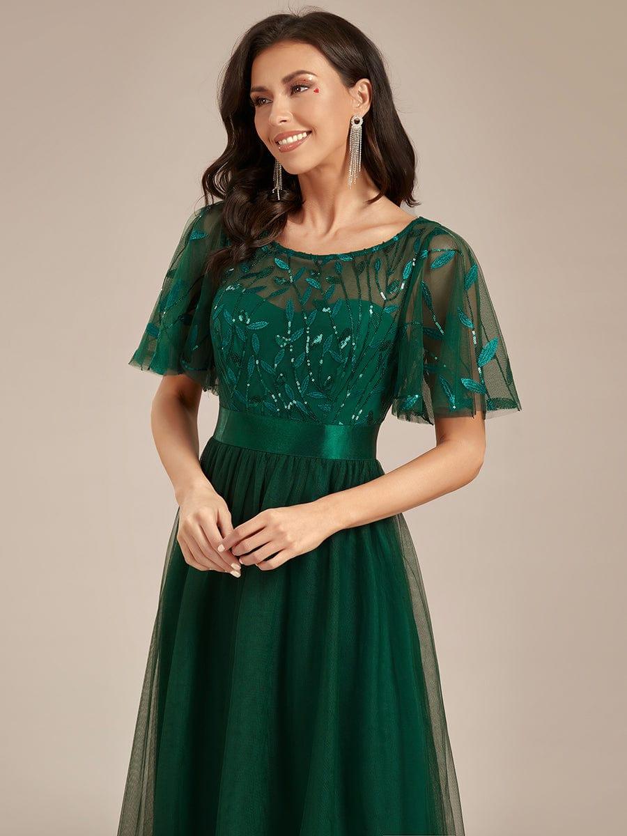 ever SAPHIR|Women's A-Line Short Sleeve Embroidery Floor Length Wedding Guest Dresses - Image 88