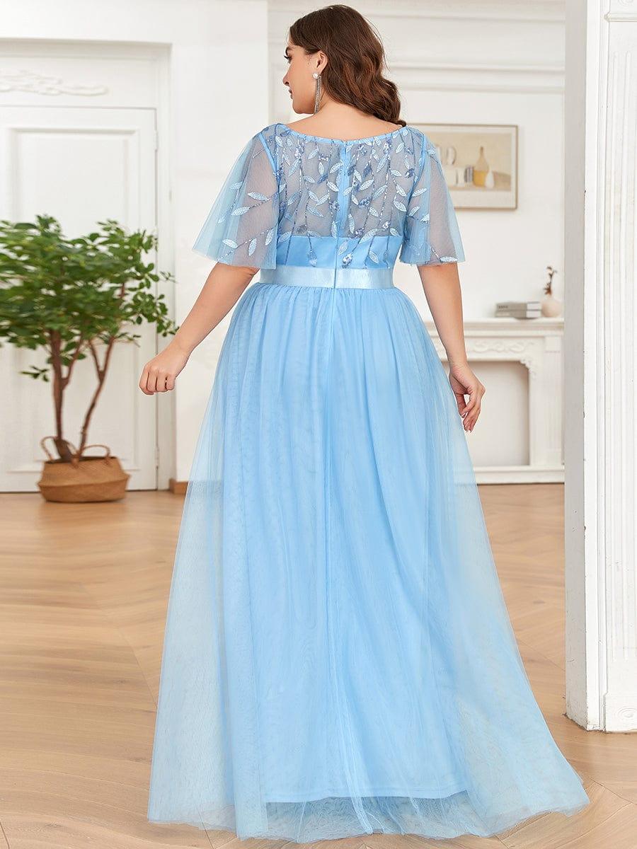 ever SAPHIR|Women's A-Line Short Sleeve Embroidery Floor Length Wedding Guest Dresses - Image 99