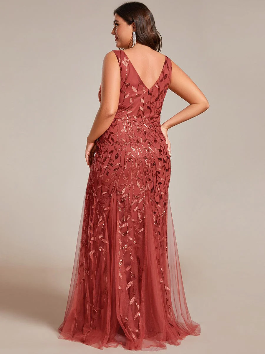 ever ORIEL|Women's Double V-Neck Fishtail Sequins Wedding Guest Dress - Image 111