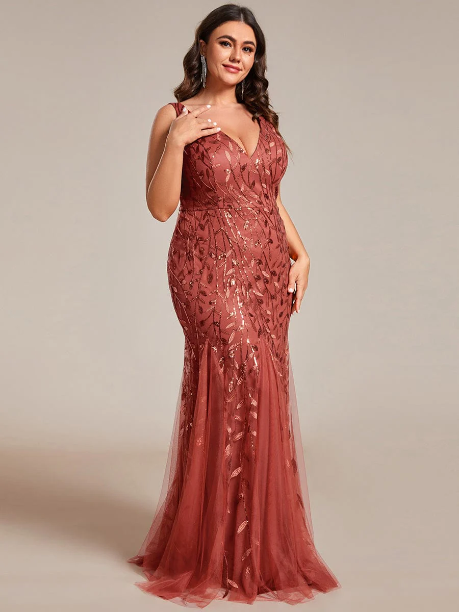 ever ORIEL|Women's Double V-Neck Fishtail Sequins Wedding Guest Dress - Image 113