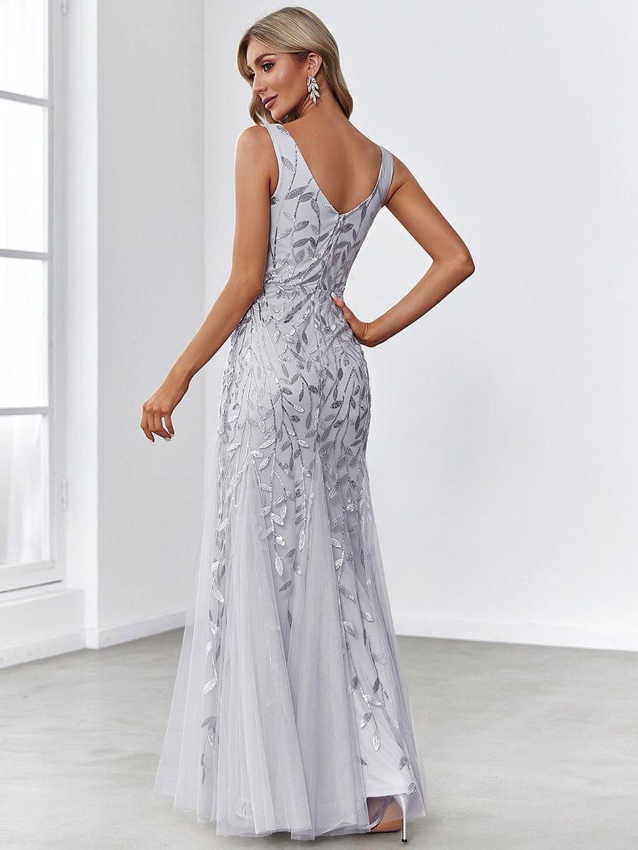 ever ORIEL|Women's Double V-Neck Fishtail Sequins Wedding Guest Dress - Image 12