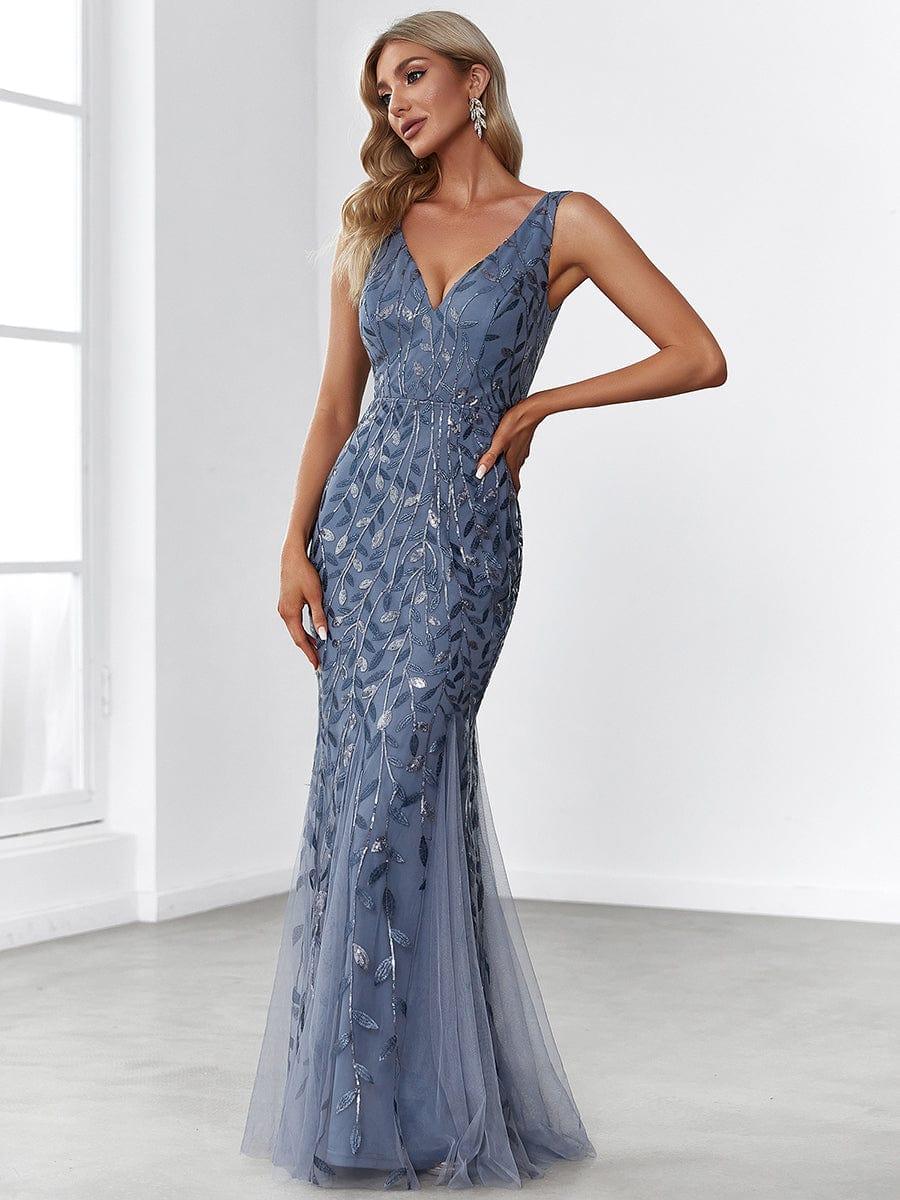 ever ORIEL|Women's Double V-Neck Fishtail Sequins Wedding Guest Dress - Image 21