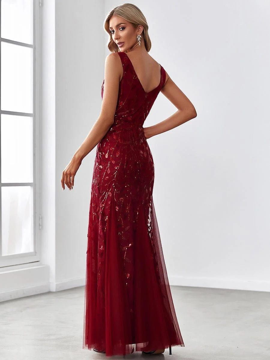 ever ORIEL|Women's Double V-Neck Fishtail Sequins Wedding Guest Dress - Image 28