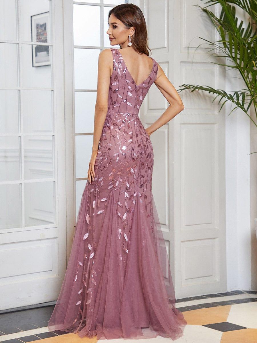 ever ORIEL|Women's Double V-Neck Fishtail Sequins Wedding Guest Dress - Image 37
