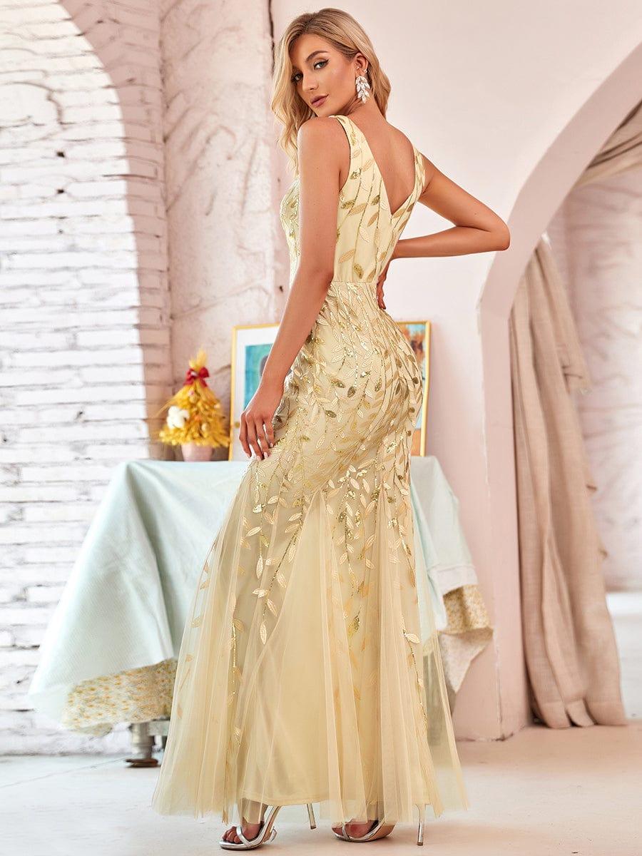 ever ORIEL|Women's Double V-Neck Fishtail Sequins Wedding Guest Dress - Image 55