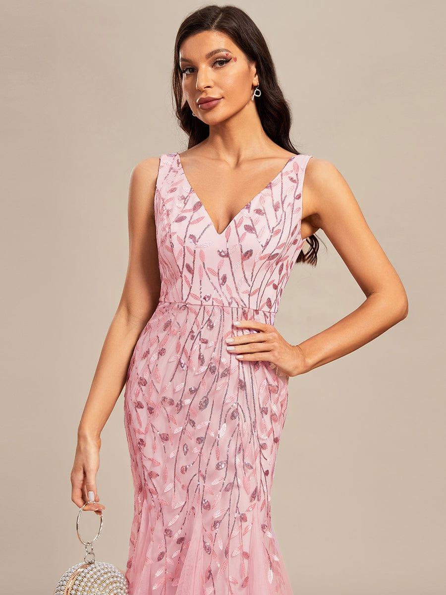ever ORIEL|Women's Double V-Neck Fishtail Sequins Wedding Guest Dress - Image 62