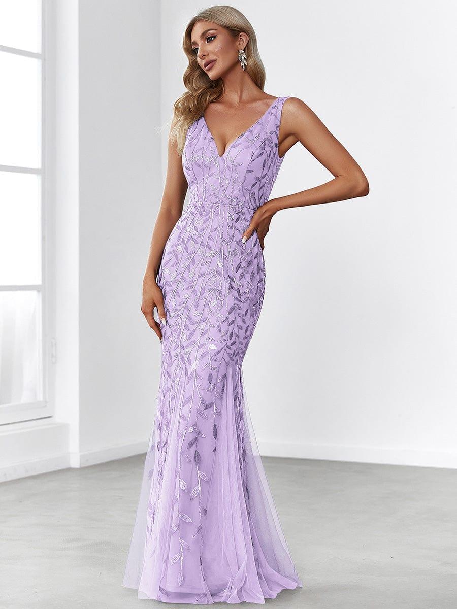 ever ORIEL|Women's Double V-Neck Fishtail Sequins Wedding Guest Dress - Image 80