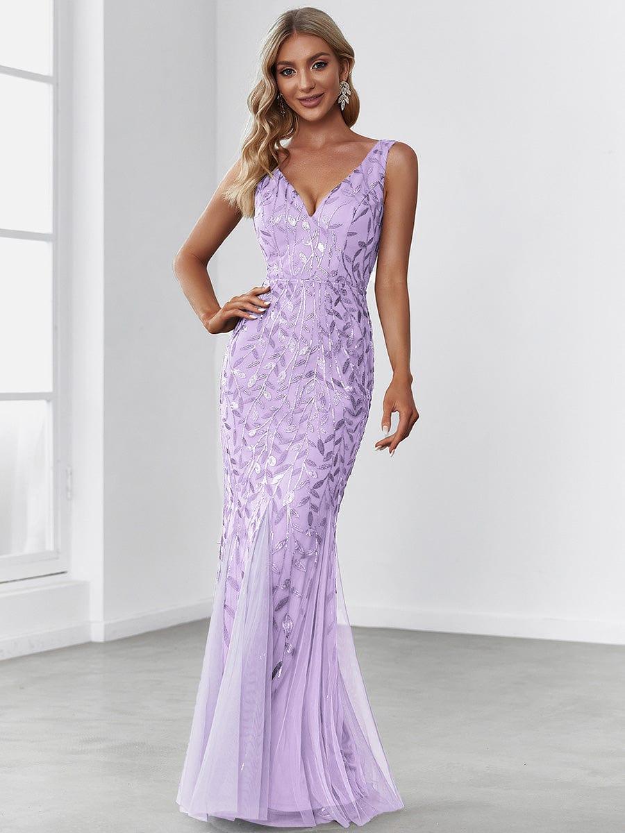 ever ORIEL|Women's Double V-Neck Fishtail Sequins Wedding Guest Dress - Image 82