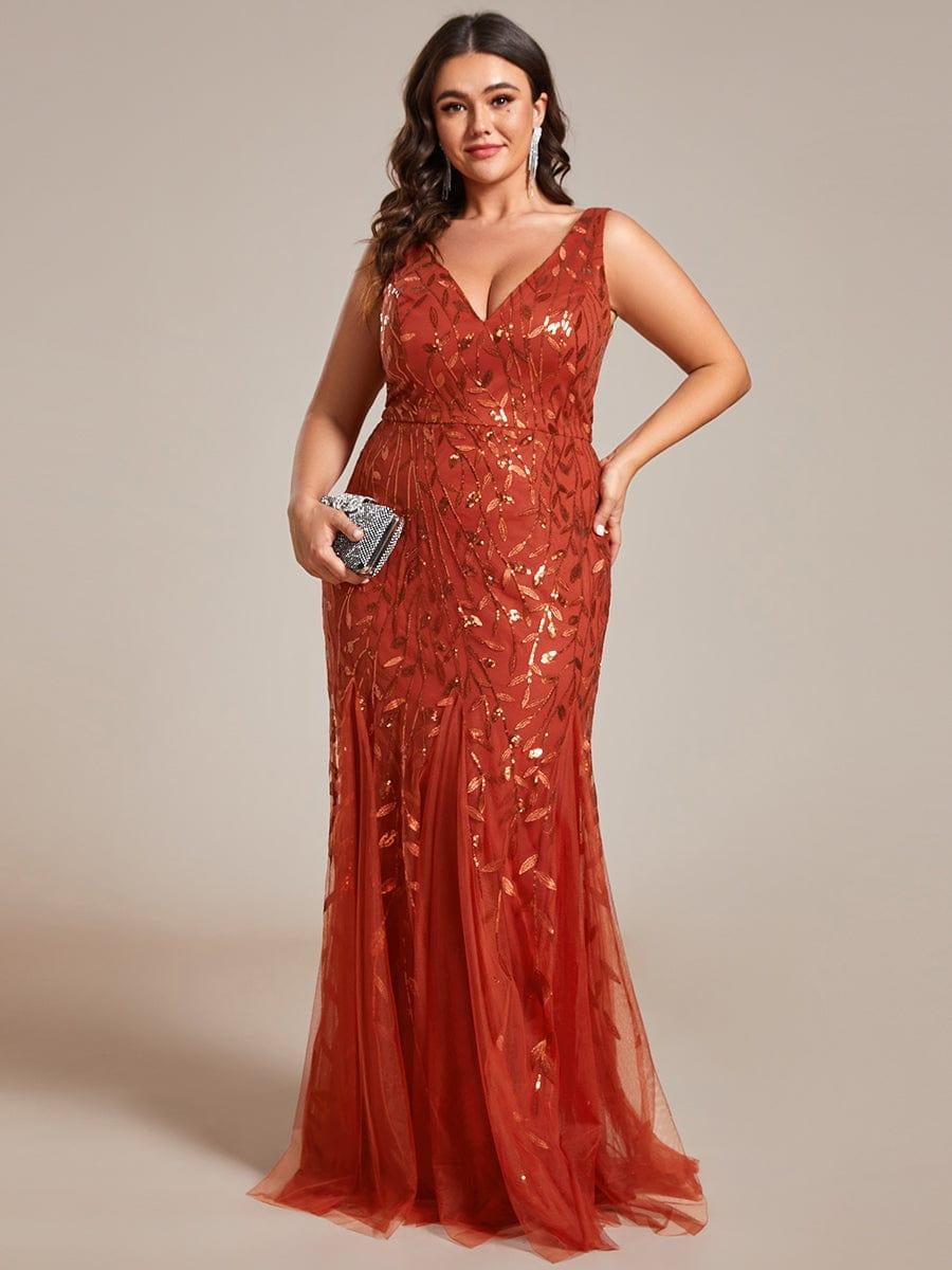ever ORIEL|Women's Double V-Neck Fishtail Sequins Evening Dress - Image 81