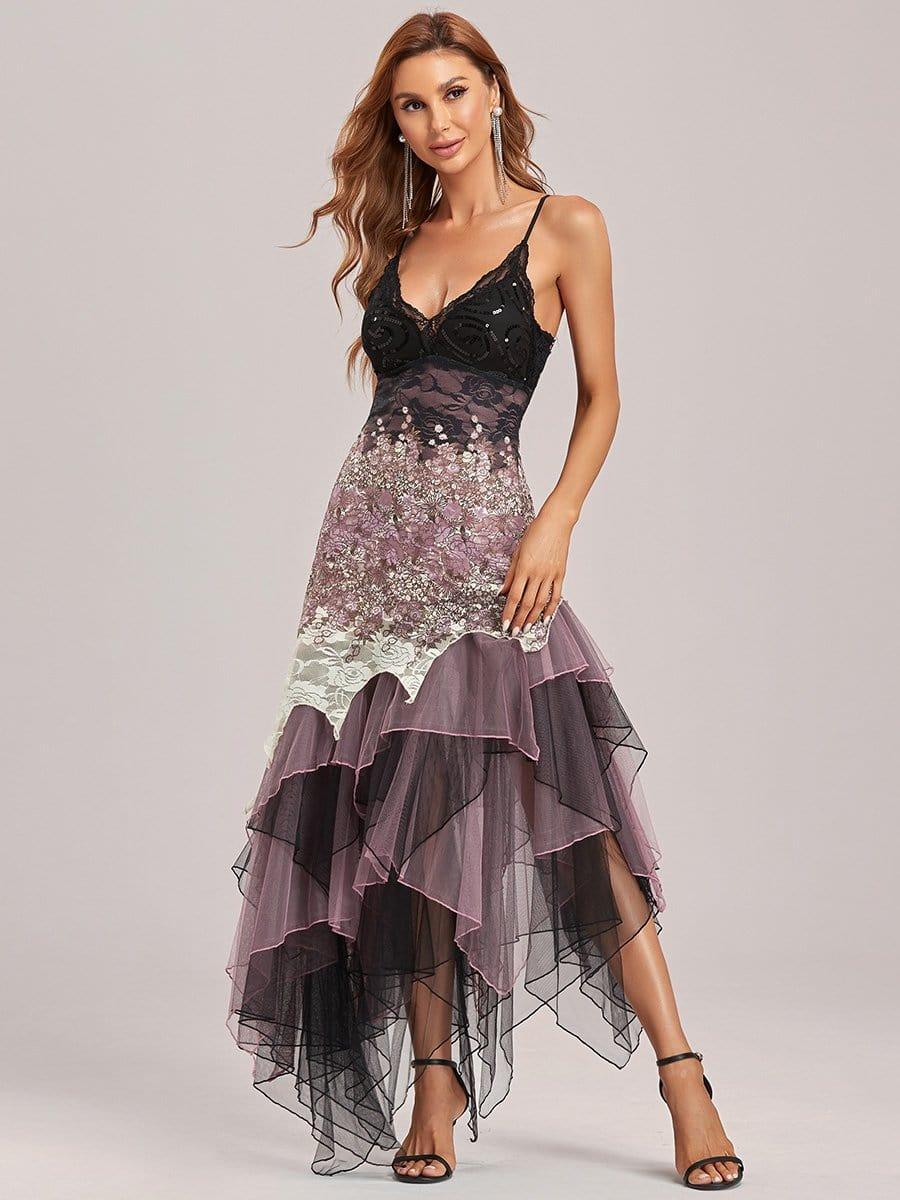 Women's Sexy V Neck Irregular Hem Cocktail Prom Dresses(Final Sale) - Image 13