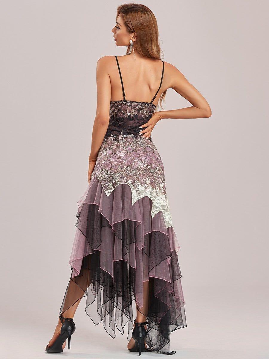 Women's Sexy V Neck Irregular Hem Cocktail Prom Dresses(Final Sale) - Image 14